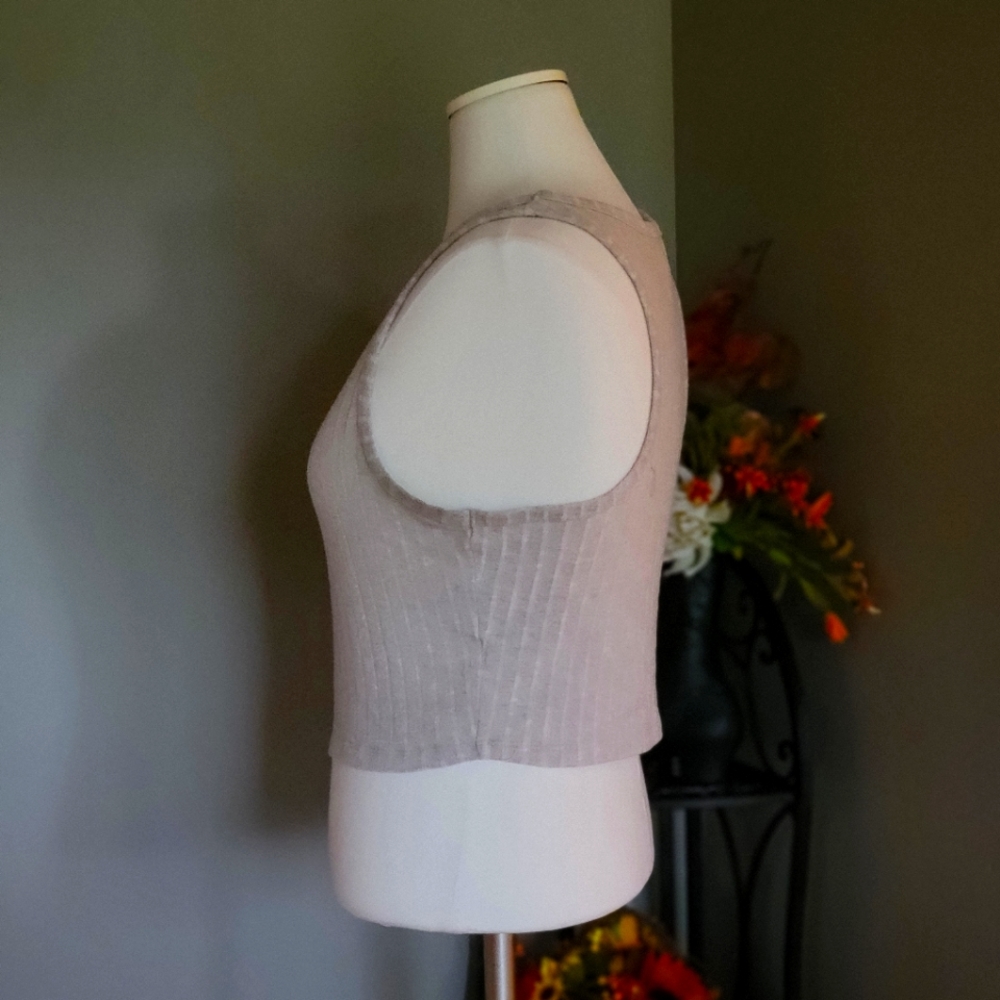Forever 21 Cropped Racer Back Ribbed Sweater - Picture 2 of 8